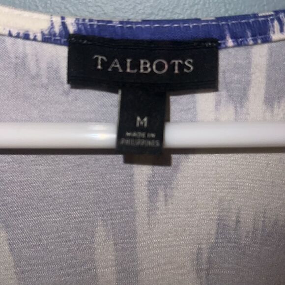 Talbots Women’s M New beautiful blue and white sleeveless maxi dress - Picture 8 of 12